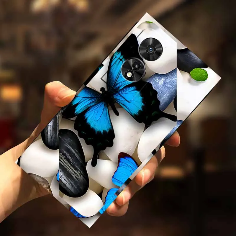 Charming Cat Design Soft TPU Silicone Phone Case for TCL 505 - Cute and Durable Back Cover