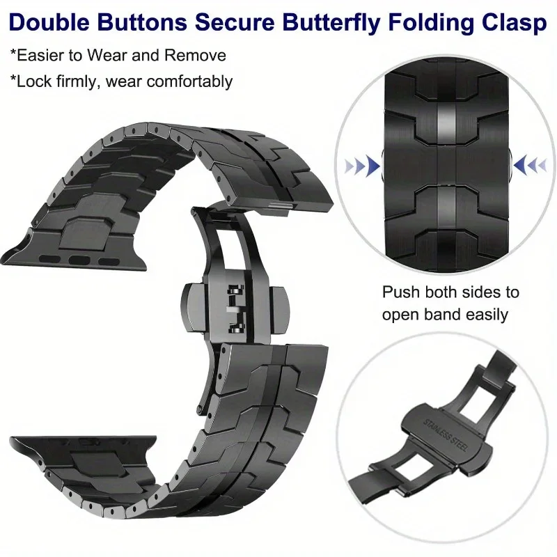 حزام معدني لساعة أبل 49 مللي متر 45 مللي متر 41 مل...