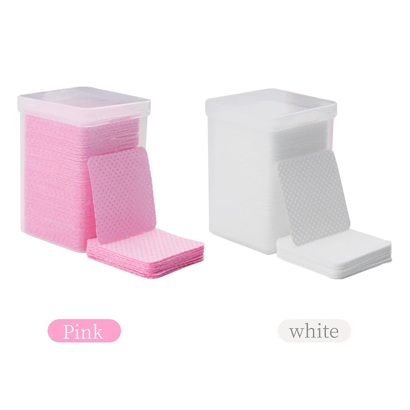 200pcs Wipes Paper Cotton Eyelash Glue Remover Lint Free Nail Wipes Cosmetics Makeup Tools