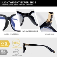 CRIXALIS 2 pièces classique carré Anti lumière bleue lunettes hommes lecture livres lunettes femmes lunettes de Prescription ordinateur lunettes 4