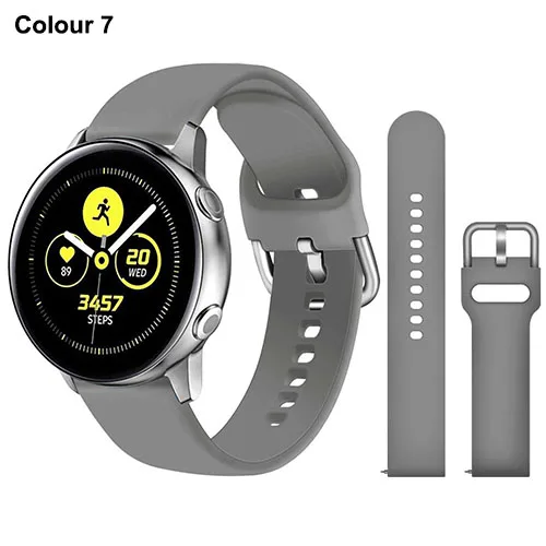 Versatile Silicone Smartwatch Band - 20mm/22mm Strap, Multiple Color Options