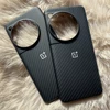 Original Case For OnePlus 12 Case Carbon Sandstone Black Wood Bumper Karbon Protective Cover Case For One Plus 12 5G OPO 1