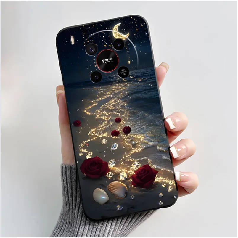 Chic Bright Pattern Silicone Phone Case - Pink Sand Beach & Garden Shockproof Shell