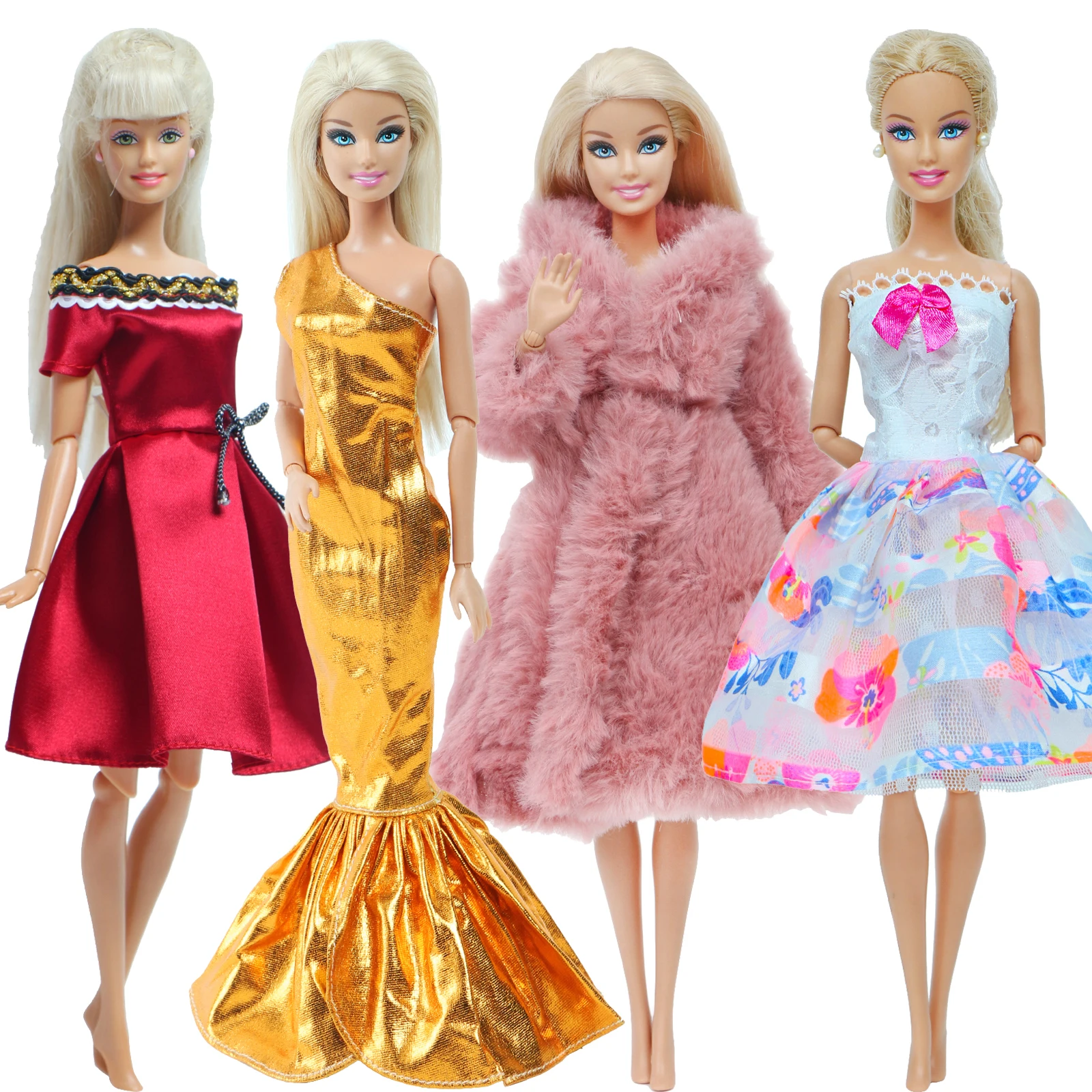 Fashion Mixed Style Outfits Colorful Wedding Party Dress T-shirt Trousers DIY Accessories Clothes For Barbie Doll Baby Toy barbie doll clothes doll clothes accessories doll clothes doll accessories