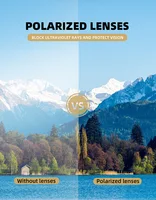 Lunettes de soleil de sport pour hommes, polarisées, confortables, carrées, légères, accessoire avec Origina UV400 4