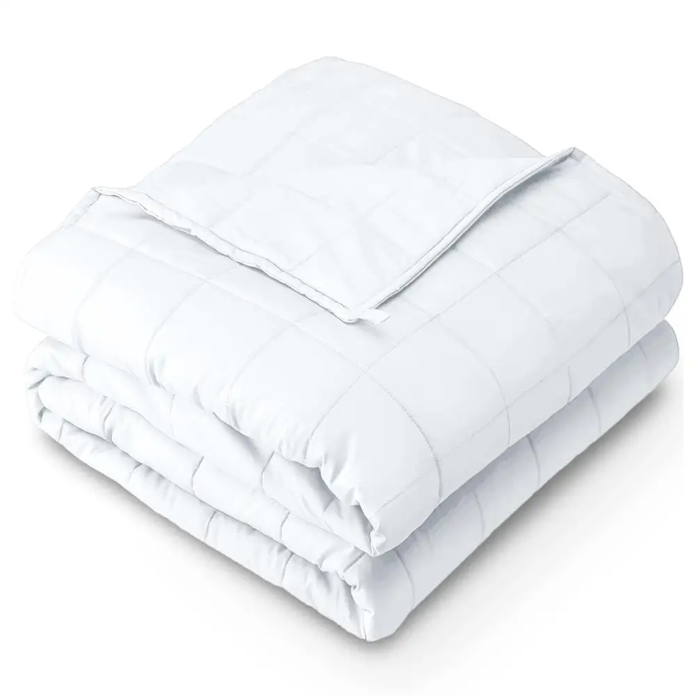 17 lbs Weighted Blanket Adults Breathable 100 Cotton Micro Beads Cozy Sensory Therapy Soothing Sleep Aid Anxiety Relief 60x80 2