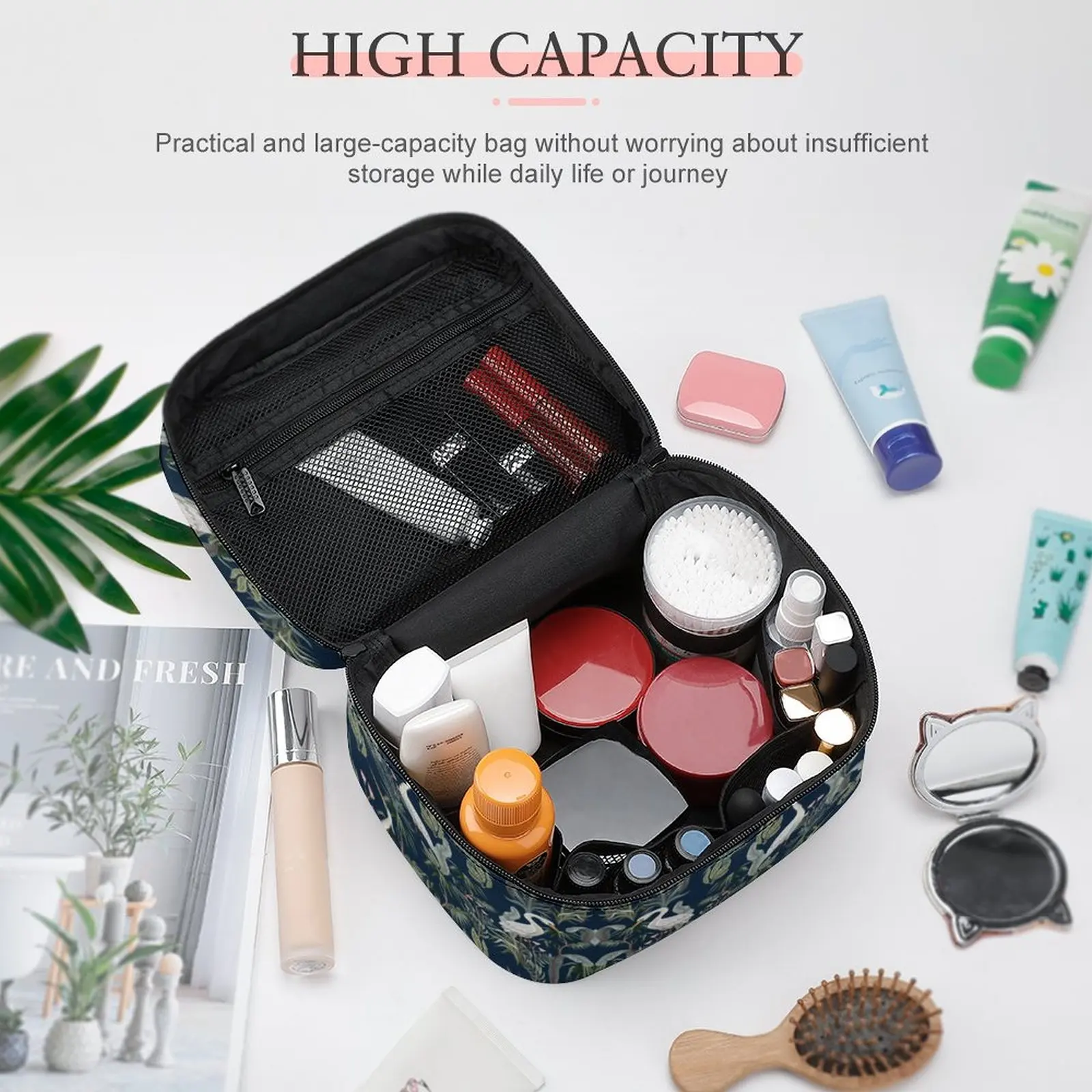 Customized Pattern Makeup Bag Large-Capacity Travel Cosmetic Bag Multifunction Cosmetic Bag Toiletries Organize Storage Wash Bag