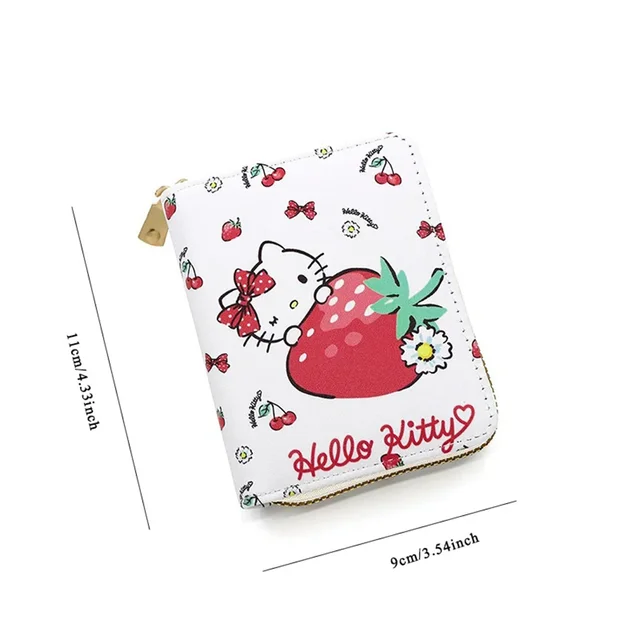 Sanrio Hello Kitty кошелек сумки мультфильм KT Cat милая складная сумка для карт из искусственной кожи женские подарки для девочек 5