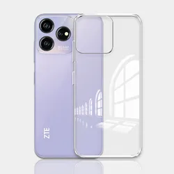Clear Silicone Soft Protective Phone Case Cover for ZTE V50 Smart (Clear)
