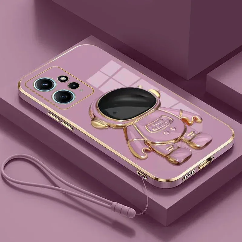 thumbnail image 1 of Funda enchapada con soporte de astronauta para Xiaomi Redmi Note 13, 12 Pro, 12C, 12S, 11, 11S, 10, 10S, 10A, 10C, 9S, 9A, 9C, 9T, A1Plus, A2, 1 of 4