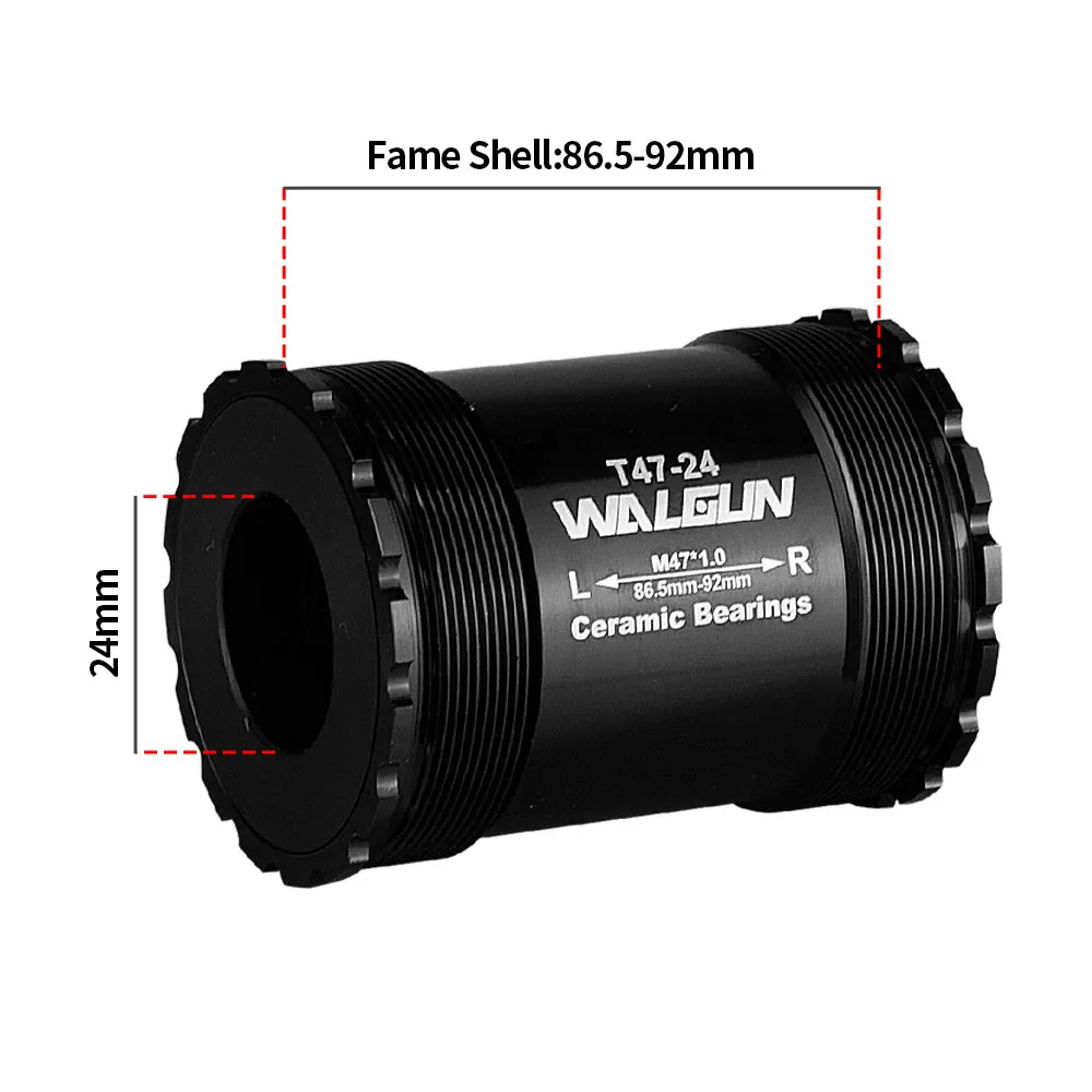 Bicycle Bottom Bracket Ceramic Bearing BB T47 Thread 86.5mm for Trek Shimano SRAM Mountain Road Bike Cranksets Central Movement