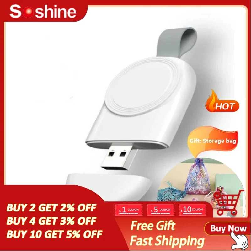 

Wireless Charger for Apple Watch Portable Magnetic Chargers iWatch Series 1 2 3 4 Accesorios Smartwatch Holder