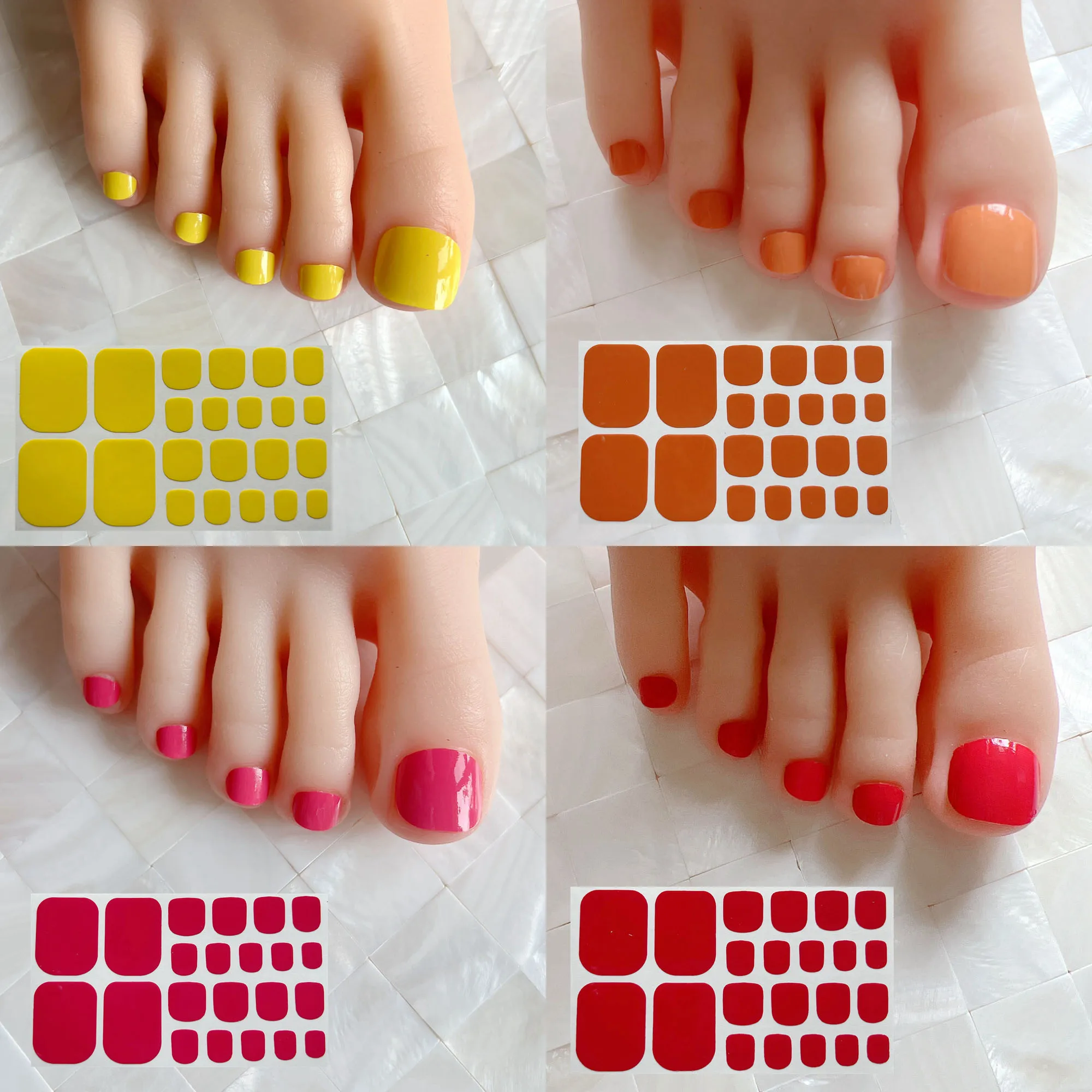 1PC Toenail Art Full-Cover Sticker Sheet for Toe Nail Strips Wrap Polish Sticker Pedicure YMZ277-286 Holiday Summer nail stickers,nail art decoration,nail decals