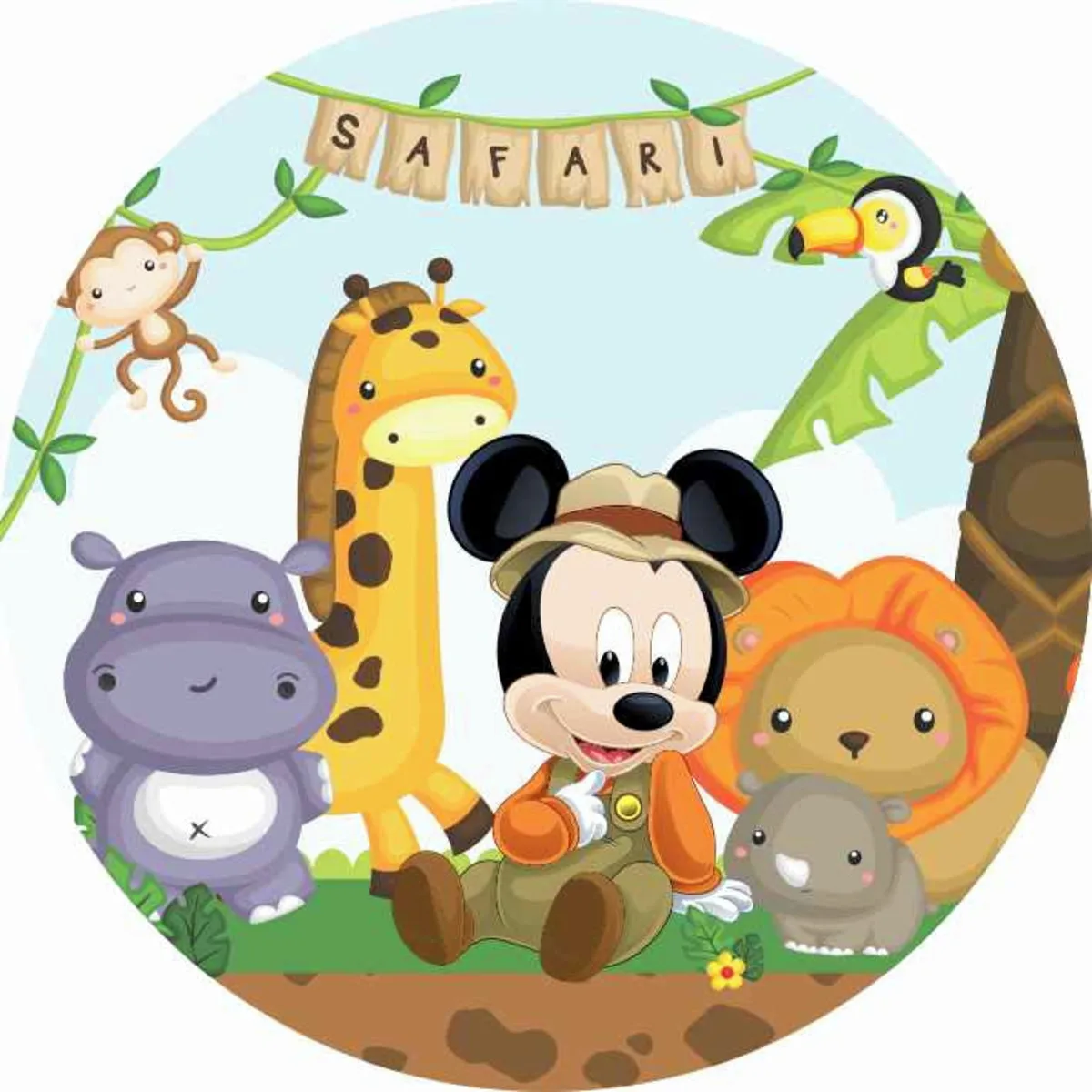 Ttincceer Joyeux Anniire Toile De Fond 1.8x1.2m Jungle