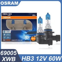 OSRAM original XWHITE BLUE 69005 HB3 12V 60W P20d car halogen headlight 4000K +30% brightness warm white xenon headlight 1