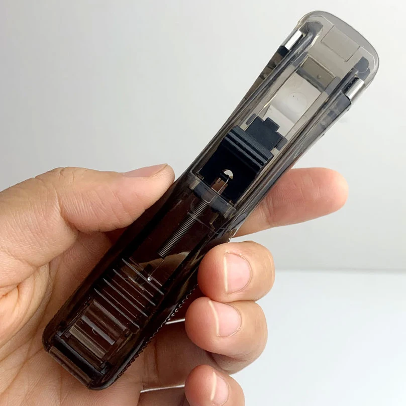 Push Stapler Office Supplies Transparent Removable Metal Clip Pusher Spillatrice School Supplies
