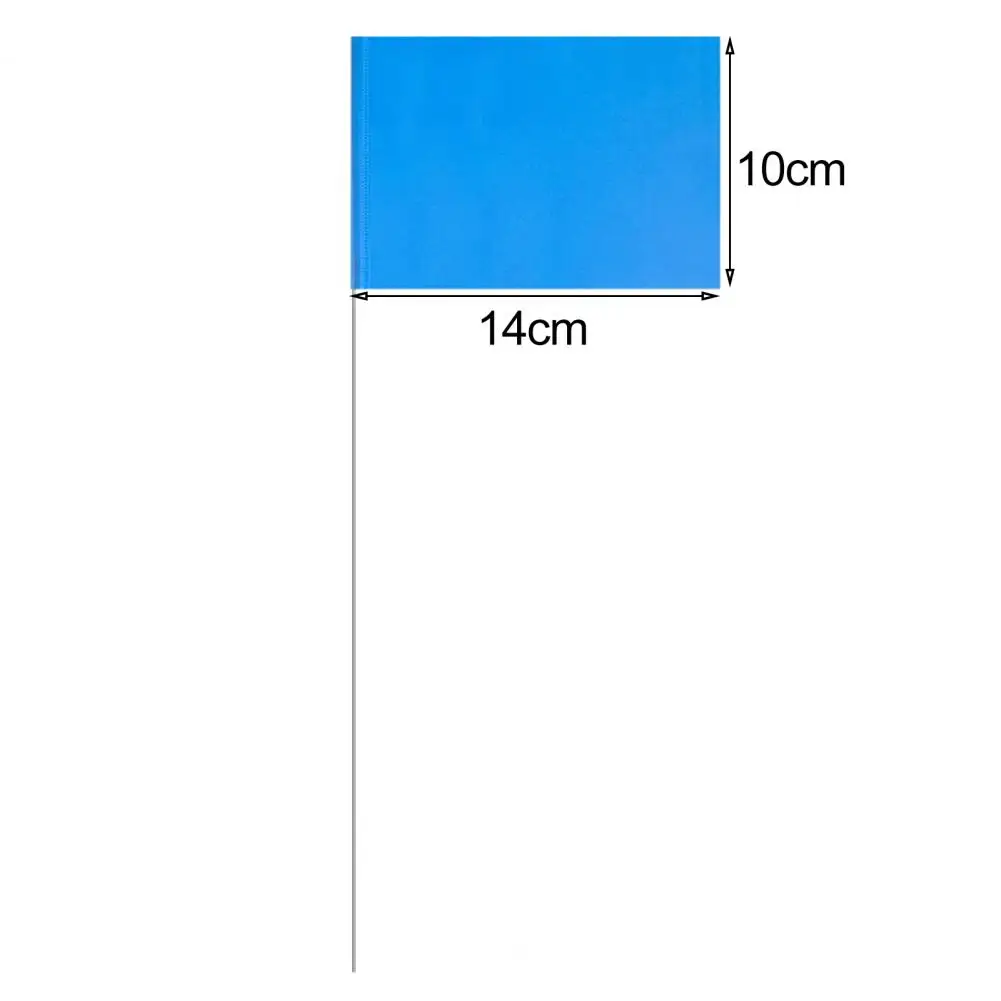 100Pcs 14*10cm Marking Flags Lawn Flag Markers Waterproof Non-Fading PVC Landscape Flags Sprinkler Flags Gardening Accessories