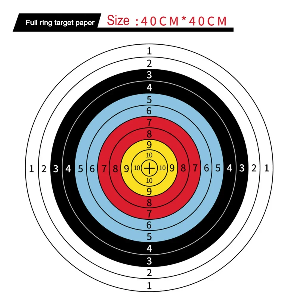 Archery Targets 40x40cm Paper Face Bow Arrow Gauge Shooting Target Paper 10pcs/lot