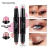 Shimmer Brown Double Head Eyeshadow Stick Colorful High Waterproof Cream Eyes Shadow Pencil Long Lasting Makeup Cosmetic
