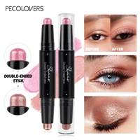 Shimmer Brown Double Head Eyeshadow Stick Colorful High Waterproof Cream Eyes Shadow Pencil Long Lasting Makeup Cosmetic 2