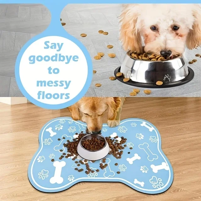 1pc Pet Feeding Mat - Non slip, Scratch resistant, Quick drying Pet Meal Mat, Suitable for Dogs and Cats - Easy to Clean 1pc Pet Feeding Mat - Non slip, Scratch resistant, Quick drying Pet Meal Mat, Suitable for Dogs and Cats - Easy to Clean