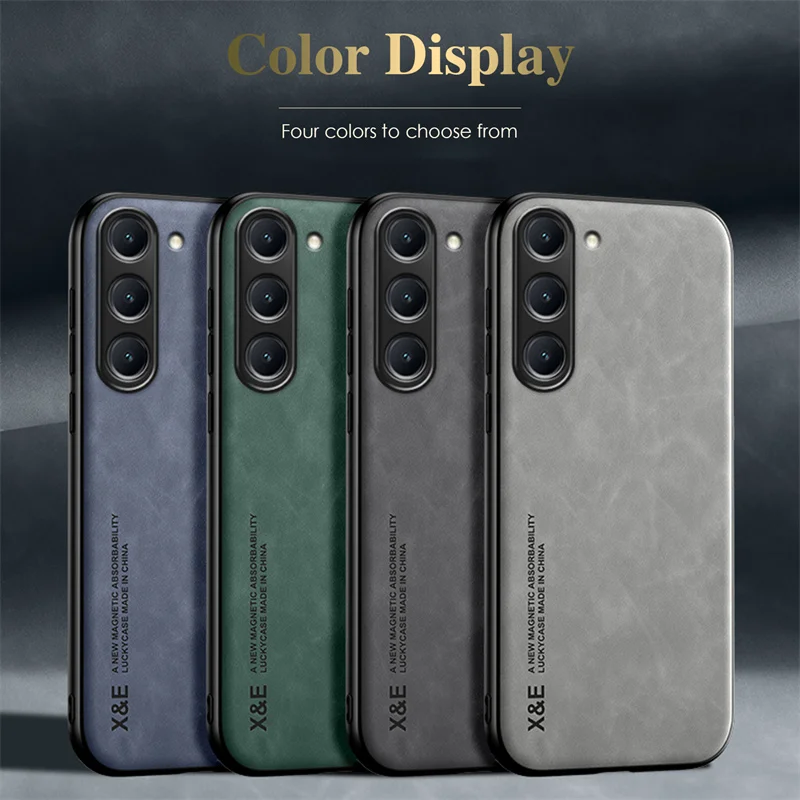 Premium Magnetic Sheepskin Leather Phone Case Cover
