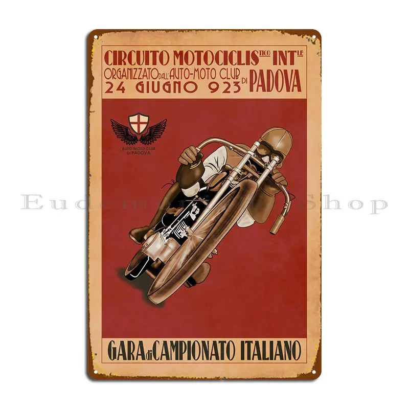 

Italian Motorcycle Racing Metal Plaque Poster Living Room Garage Decoration Personalized Cave Printing Tin Sign Poster