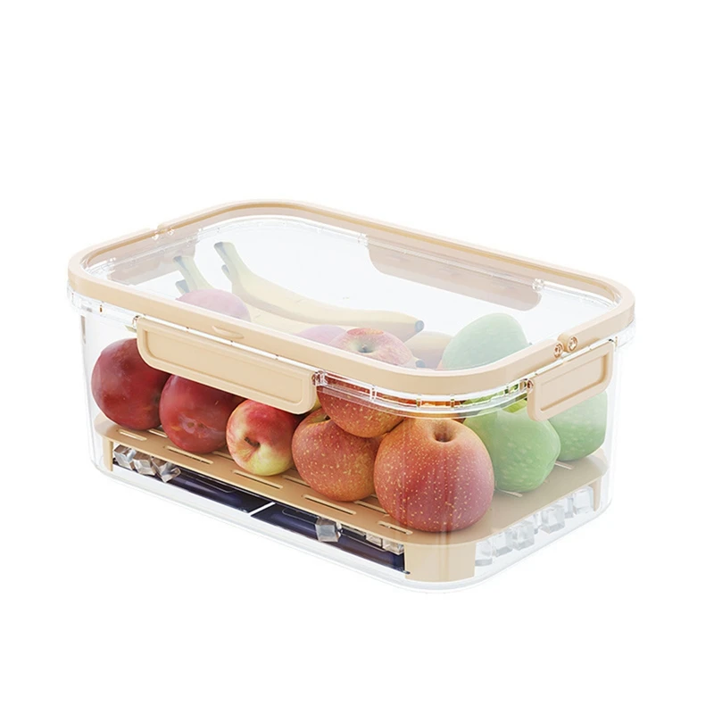 

Portable Refrigerator Fresh-Keeping Box,Large-Capacity Portable Crisper With Handle,Fruit Storage Containers For Fridge