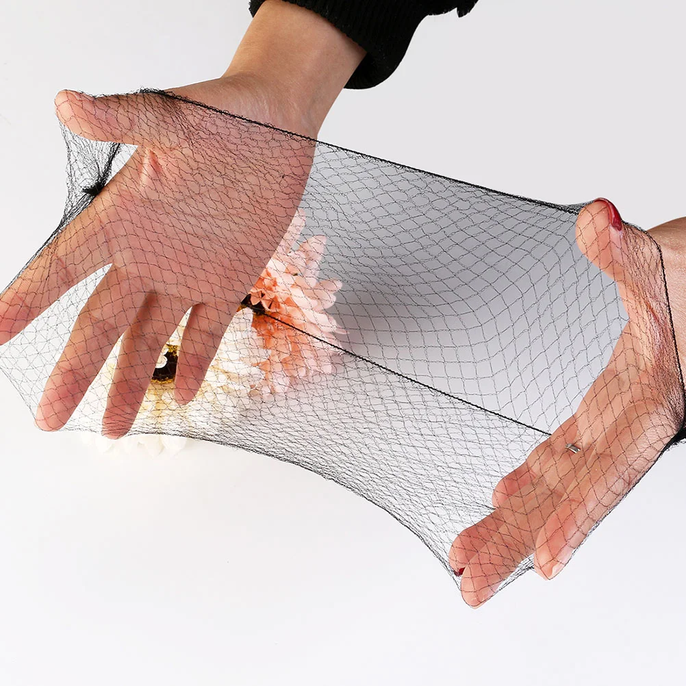 100 Pcs Hair Net Nylon Invisible Hairnet Elastic Mesh Bun Bulk 15CM Nets Black Miss Man 4