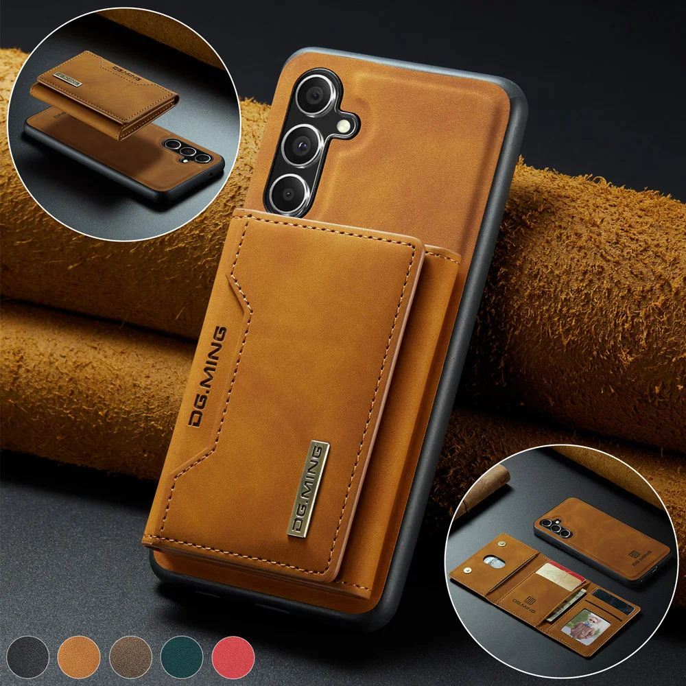 

Съемный кожаный чехол-кошелек с магнитной застежкой, чехол для Samsung S23 Ultra S22 Plus S21 A34 A52 A72 A23 A53 A73 Z Fold 5 слотов для карт