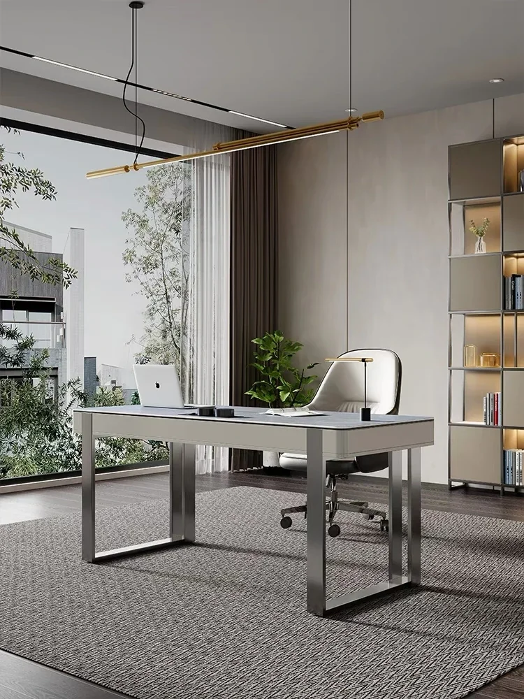

Rock Board Desk, Italian Minimalist Study, Bedroom, Writing Computer Desk