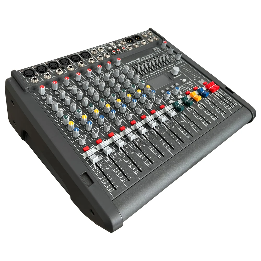 PM600-3 Console Mixer With 1000W Amplifier Professional 6 Channel Audio mixing for Audio Stage Performance audio mixer