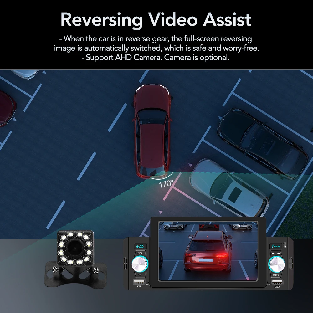 Gearelec 5 inch Car Radio 1 Din CarPlay Android Auto Multimedia For Volkswagen Nissan Toyo Bluetooth MirrorLink FM Receiver 4 Gearelec 5 inch Car Radio 1 Din CarPlay Android Auto Multimedia For Volkswagen Nissan Toyo Bluetooth MirrorLink FM Receiver - Image 4