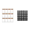 12 Pcs Round Spice Jars Glass Storage Jars with Bamboo Lids Stickers Candy Jars Coffee Jars Salt Jars Pepper Jars Tea Jars 2