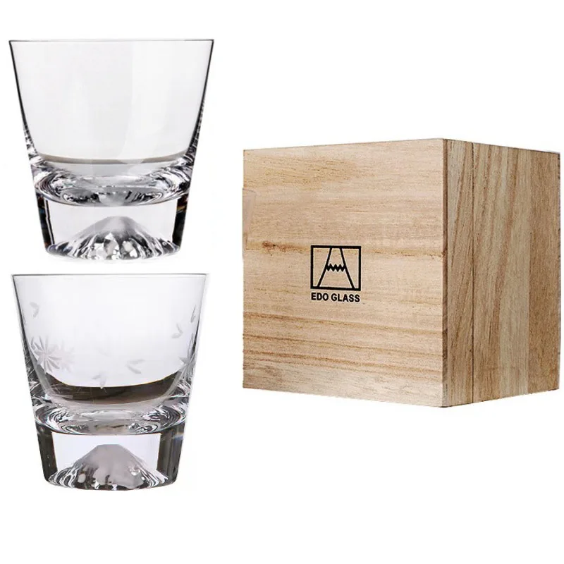 Glass Cup Glass Whiskey Cup Wine Glass Snow Mountain Japanese Mount Fuji Cup For Milk Drink Beer Wine Fruit Juice