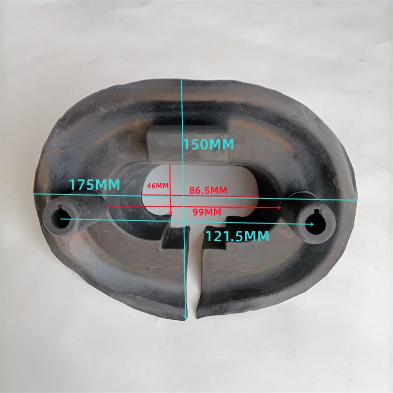 Escalator SDS Handrail Inlet Cover Plate Rubber Sleeve Entry Mounting Hole Distance 122mm