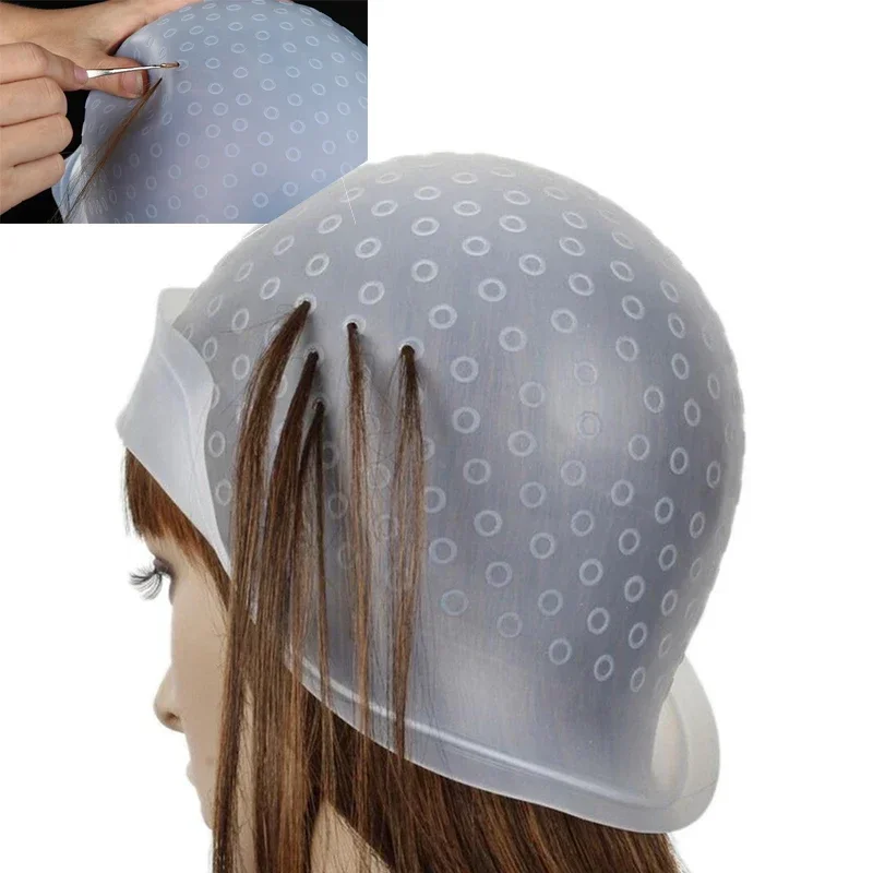Reusable Professional Salon Hair Color Coloring Highlighting Dye Cap for Hair Extension Styling Tools Barber Beauty Salon hair coloring dye cap