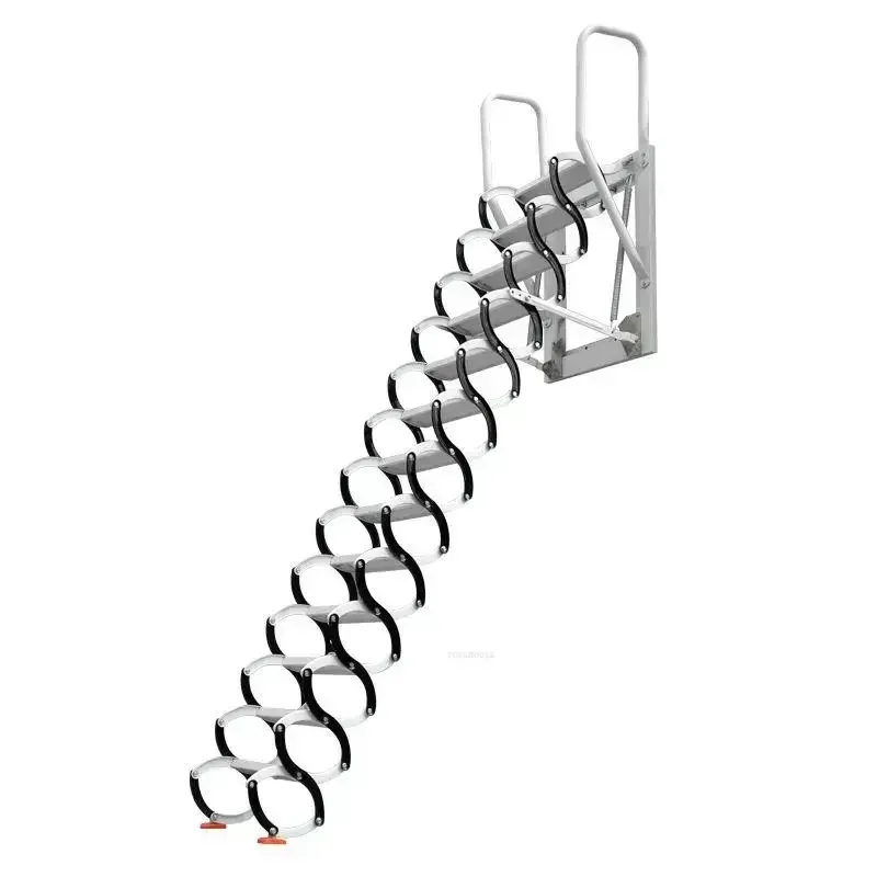 벽걸이형 가정용 사다리 다락방 접이식 계단 실내외 겸용 보이지 않는 접이식 사다리 간편 신축 계단