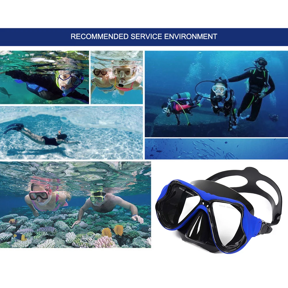 Adults Snorkel Diving Mask Professional Snorkeling Goggles Tempered Glass Diving Goggles Water Sports Equipment