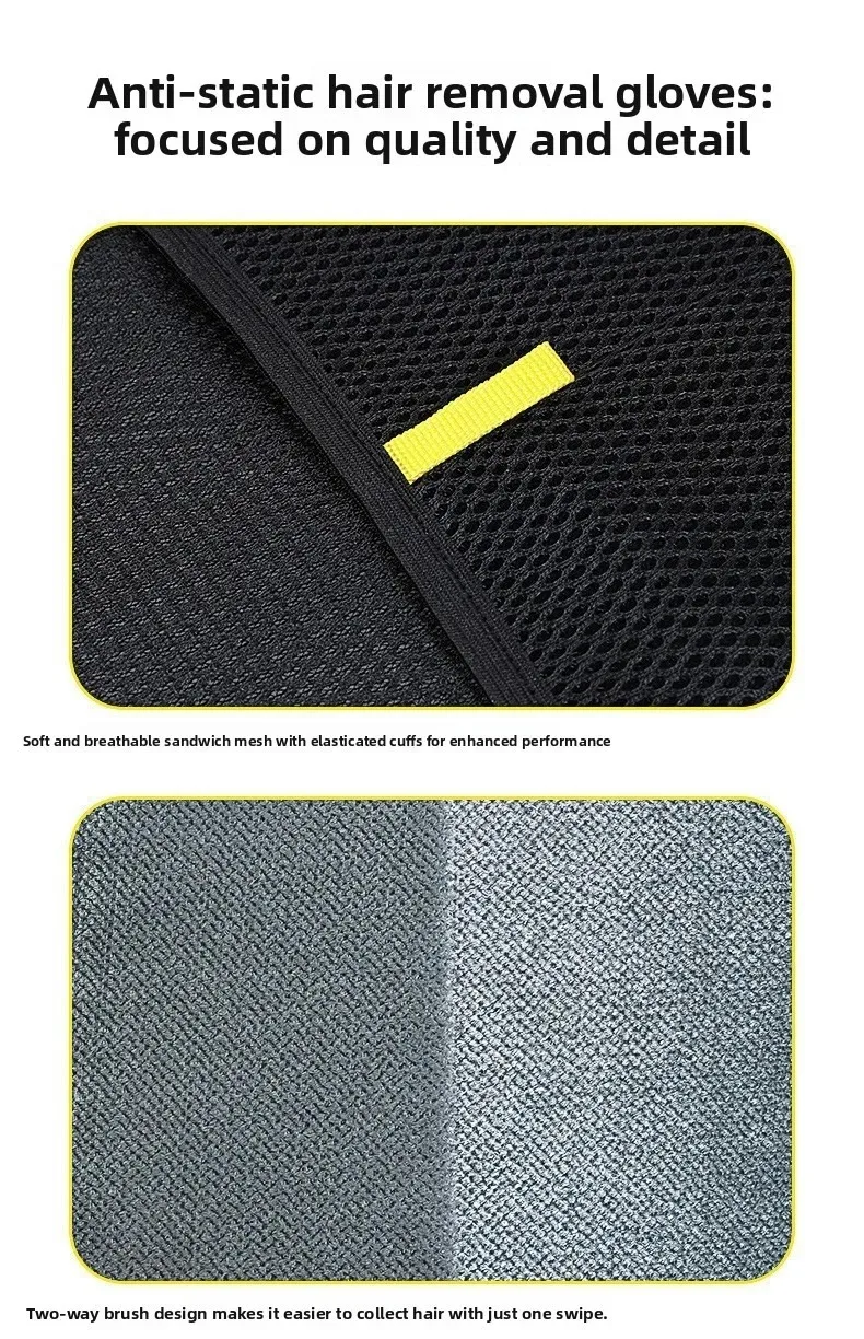 2-in-1 Pet Grooming Glove For Cats And Dogs Electrostatic Mitt_voghion.com