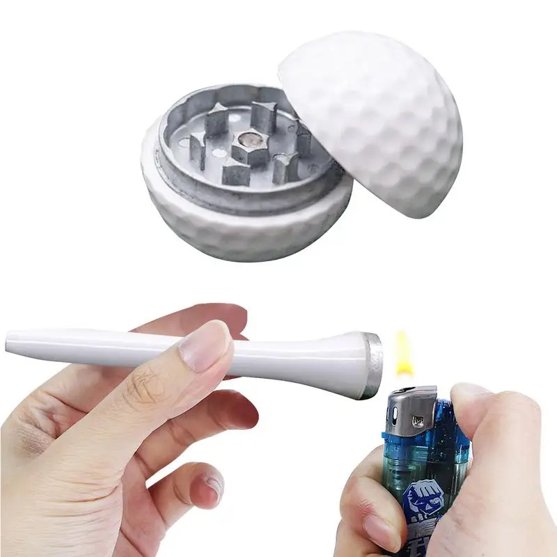 Pijp Kruid Slijpmachines Golf Vanille Set Voor Papa Creative Golf Spice Grinder Golfbal Vanille Grinder Golf Spice Grinder Gift