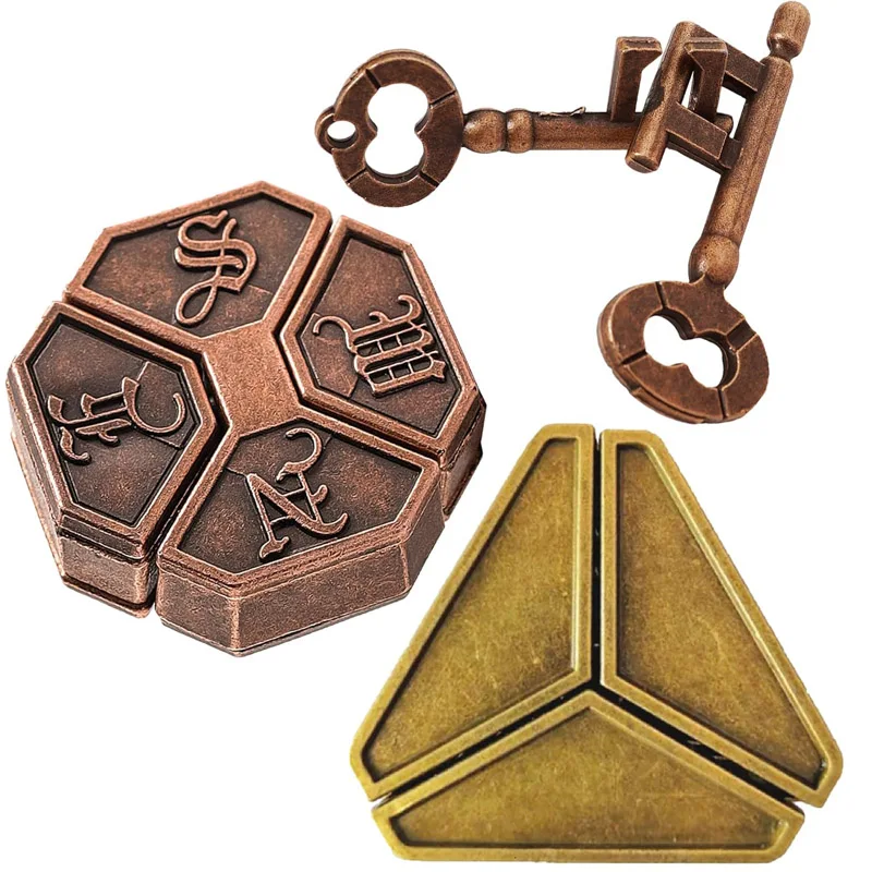 Caesar's Cage - Puzzle Rompicapo In Metallo Con Finitura Anticata, Gioco Di Ingegno Di Livello 5/10, Ispirato A Un Reperto Romano - 2