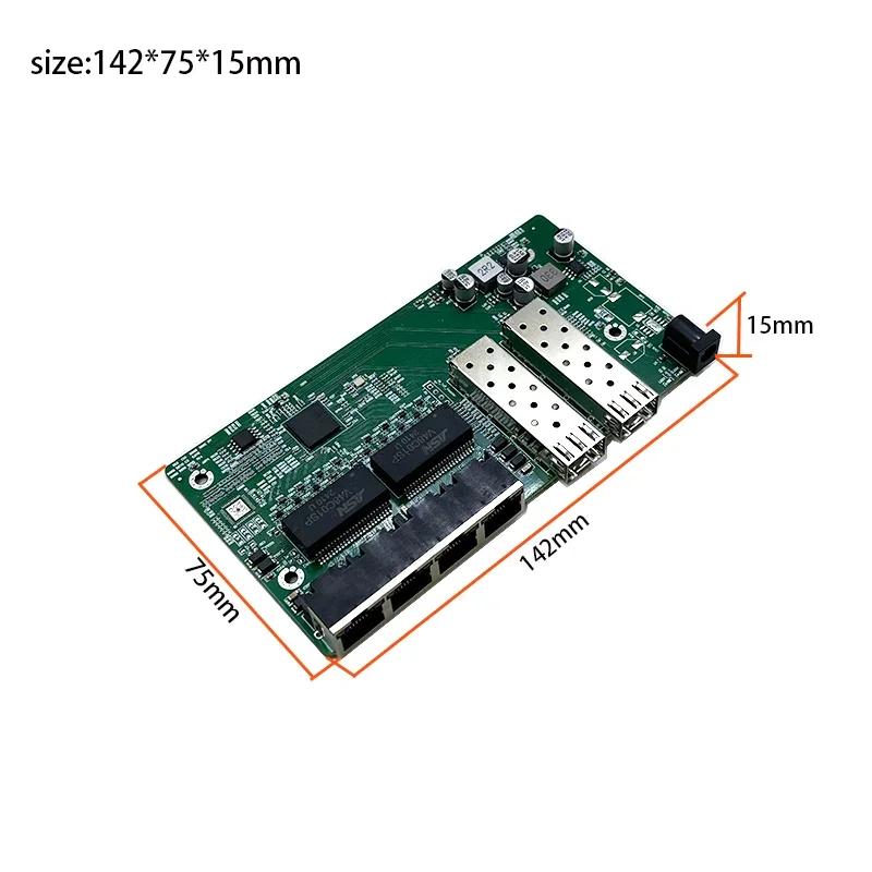 산업용 등급 스위치 전원 공급 장치, 4 포트, 2.5G, 10, 1000M, 9V-16V, 2 포트, 10G SFP 포트