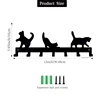 lovely cat shape metal Key Holder for Wall Decorative Key Mount Hanging Key Rack Hallway Entryway Office Kitchen decor 3