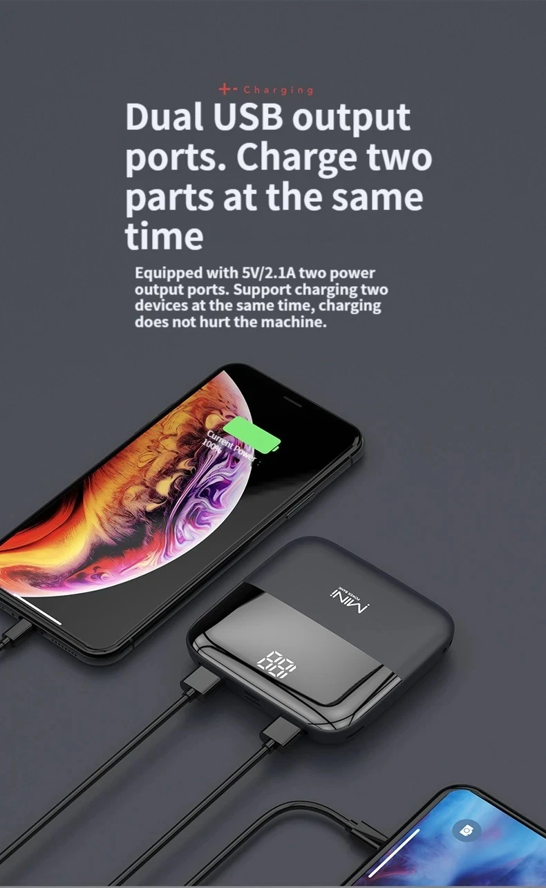 Mini Powerbank 10000mAh Portable Power Bank External Auxiliary Spare Battery Phone Fast Charger For Apple iPhone Samsung Xiaomi 5 S9afcb6dc1d4542e1adea0aca9a6bd985Z