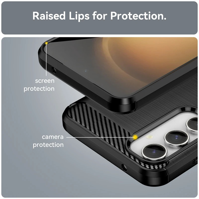 Per Samsung Galaxy S23 Fe Custodia Samsung Galaxy S23 Fe Cover Custodia Morbida In Silicone Antiurto In Carbonio Per Samsung S23 Fe Ultra Plus