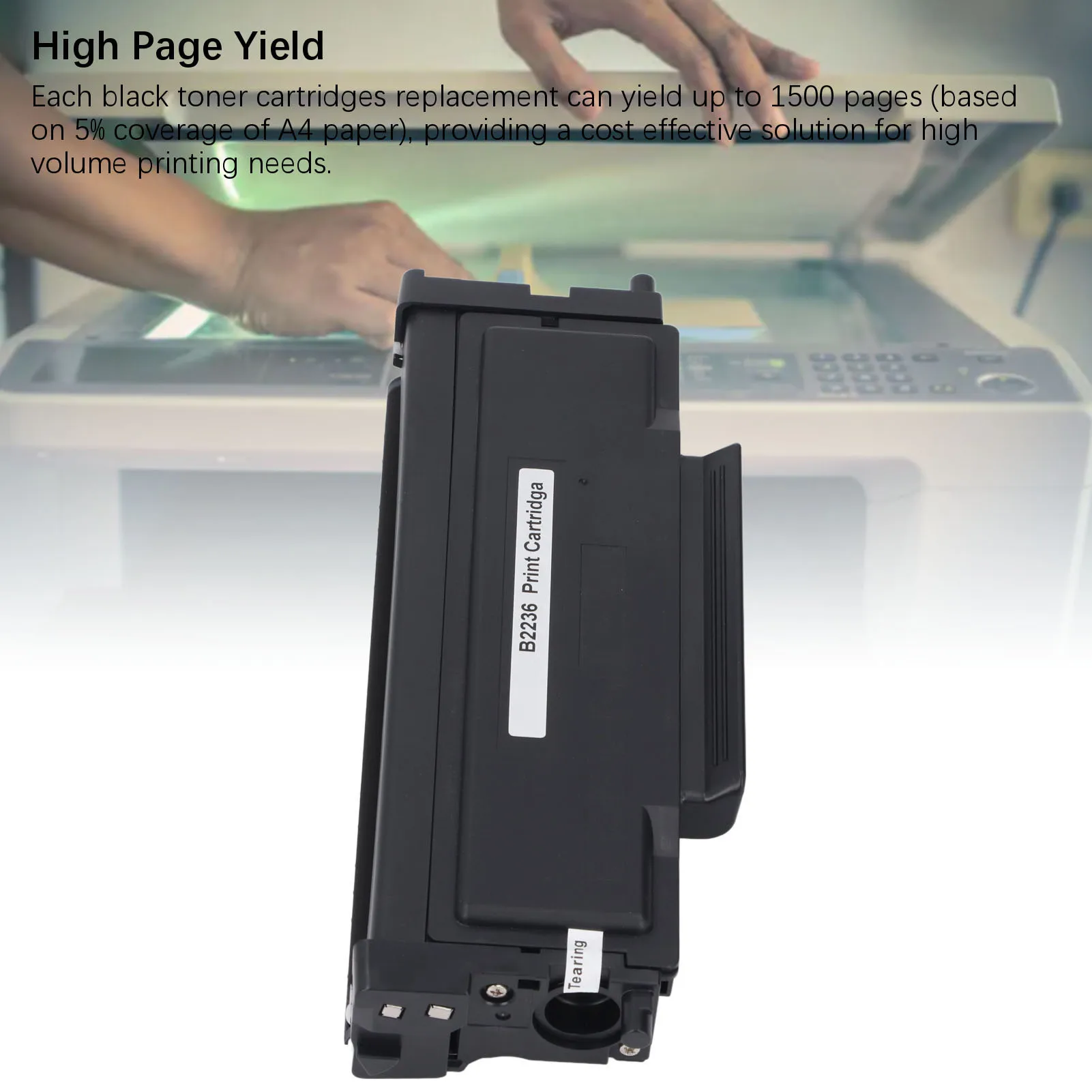 B2236 1.5K Black Toner Cartridge Printer Toner Cartridge Replacement for Lexmark B2236 B2236dw B2236adw MB2236 B2442