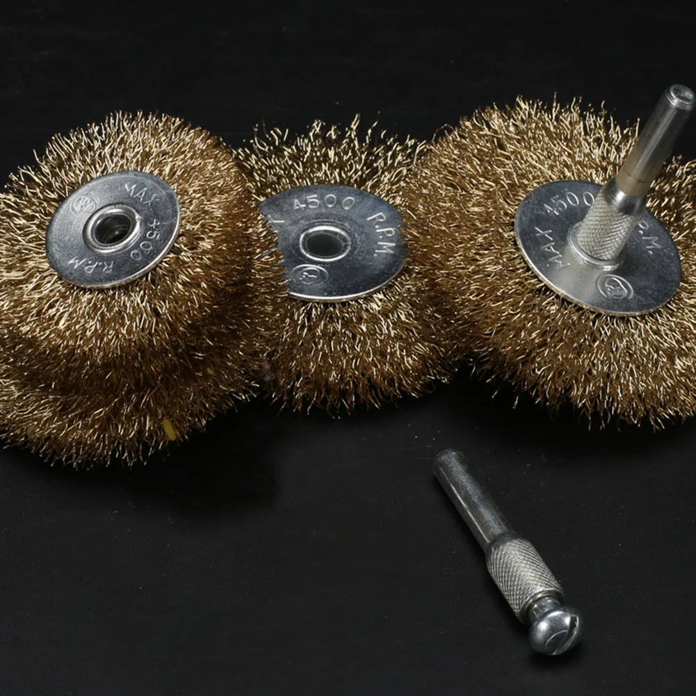 S9afcd9282d9948f19fc67e2dca63b720y Wire Wheel Brush Flat Crimped Stainless Steel 38mm 50mm 65mm 75mm For Angle Grinder Shank Wire Wheel For Drill Attachment