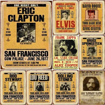 Vintage Rock Band Metal Signs 1