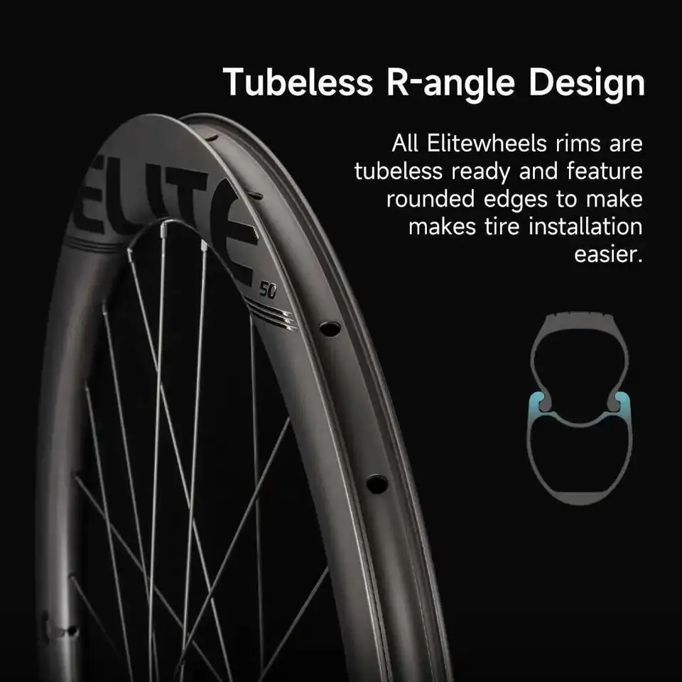 Elitewheels-超軽量ロードディスクホイールセット,カーボン